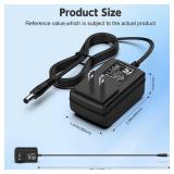 12V 1A [12 Volts 1 Amps 12 Watts] Adapter Power Supply 100V~240V AC to DC Plug 5.5 x 2.1mm for 12volt 800mA 900mA 1000mA Equipment, Extra Long 6ft Cord - Retail: $10