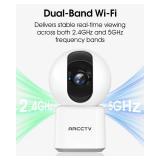ARCCTV Indoor Security Camera, Camera for Home Security, 5G&2.4GHz Pet Camera with WiFi 6, Motion Tracking, 2-Way Audio, Night Vision, Cloud & SD Card Storage, Compatible with Alexa - Retail: $46