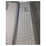 seenda Wireless Keyboard and Mouse Combo, Rechargeable Quiet Keyboard Mouse, Sleek and Ultra Thin Design, Full-Size with Number Pad for Windows, Laptop, PC, Notebook, Desktop- Silver and White - Retai