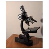 Microscope, Large Index Cards and Wood Recipe Card Box.