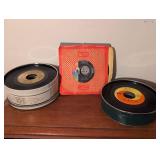 1960s 45 RPM Record Collection with Storage Cases