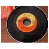 1960s 45 RPM Record Collection with Storage Cases