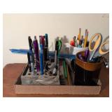 DIY Cardboard Desk Organizer with Cups