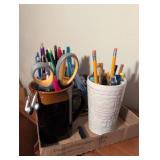 DIY Cardboard Desk Organizer with Cups