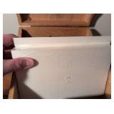 Microscope, Large Index Cards and Wood Recipe Card Box.