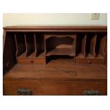Traditional Oak Drop Front Secretary Desk