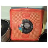 1960s 45 RPM Record Collection with Storage Cases