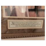 Framed Still Life Print with Biblical Quote