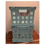 Sterilite Light Blue Storage Crates