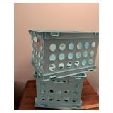 Sterilite Light Blue Storage Crates