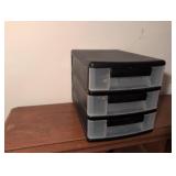 3-Drawer Storage Organizer with Office Supplies