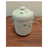 Japanese Porcelain Cookie Jar with Wire Bail