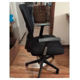 Black Mesh Office Chair with Adjustable Arms