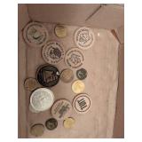 Mixed Token Collection - Wooden Nickel and Commemorative Coins