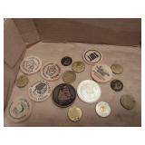 Mixed Token Collection - Wooden Nickel and Commemorative Coins