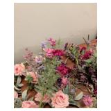 Mixed Flower Garland with Pink Roses