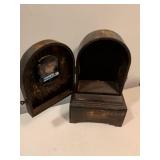 Wooden Mantel Clock with Storage Drawer