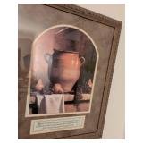 Framed Still Life Print with Biblical Quote