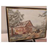 Country General Store Art Print with Coca-Cola Signs