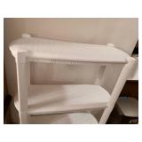 White Plastic 4-Tier Storage Shelf Unit