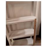 White Plastic 4-Tier Storage Shelf Unit
