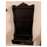 Black Wood Wall Mount spoon Display Rack