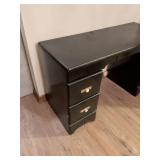 Mid-Century Black Wood Writing Desk