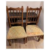 Traditional Wooden Spindle Back Dining Chairs