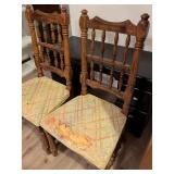 Traditional Wooden Spindle Back Dining Chairs