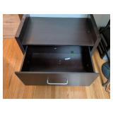 Black Computer Desk with File Drawer