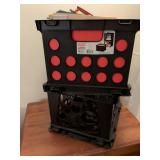 Sterilite Storage Crate with Red Dots