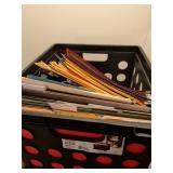 Sterilite Storage Crate with Red Dots