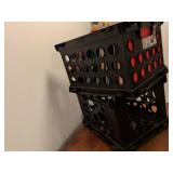 Sterilite Storage Crate with Red Dots