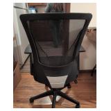 Black Mesh Office Chair with Adjustable Arms