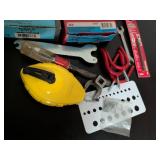 Mixed Hardware and Tool Lot with School Box
