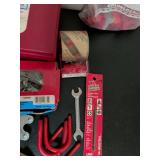 Mixed Hardware and Tool Lot with School Box