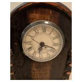 Wooden Mantel Clock with Storage Drawer