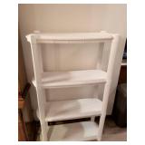 White Plastic 4-Tier Storage Shelf Unit