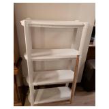 White Plastic 4-Tier Storage Shelf Unit