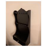 Black Wood Wall Mount spoon Display Rack