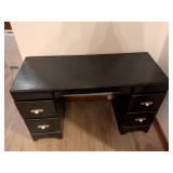 Mid-Century Black Wood Writing Desk