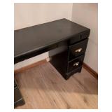 Mid-Century Black Wood Writing Desk