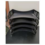 Black Plastic Desktop File Organizer