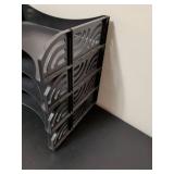 Black Plastic Desktop File Organizer