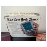 Board Game Collection Bundle - NY Times Electronic Crossword, Scrabble & Triple Combination Set