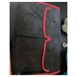 One large teal bag military duffel bag and another bag