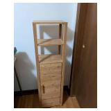 Bamboo Bathroom Storage Tower with Shelves