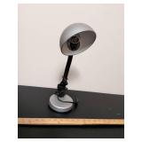 Adjustable Silver Desk Lamp with Gooseneck
