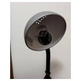 Adjustable Silver Desk Lamp with Gooseneck