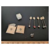 Squire Emblem Tie Clip and Stick Pin Set